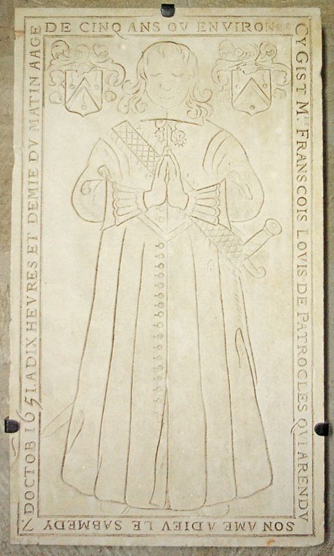 Dalle funéraire de François de Patrocles