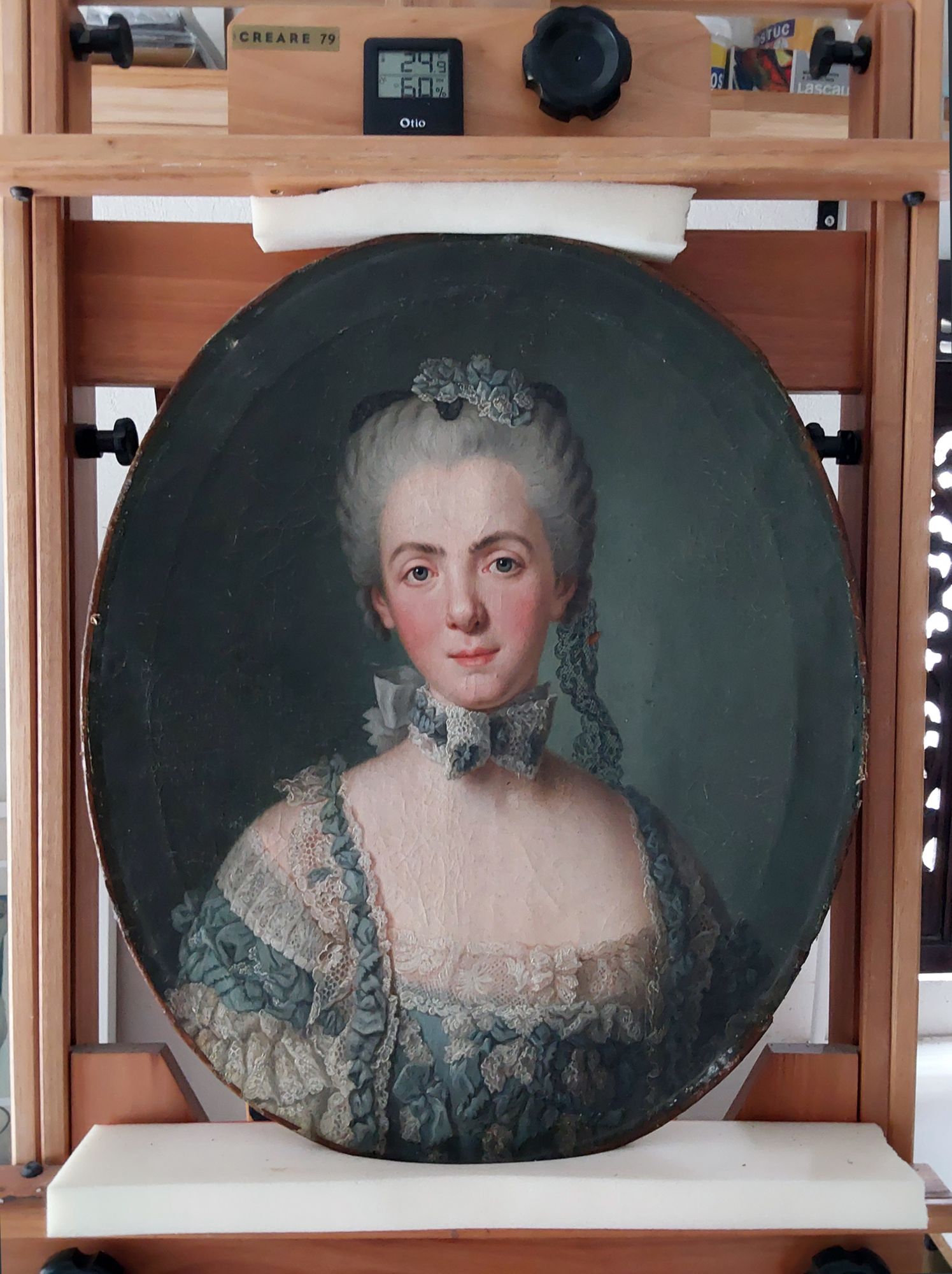 Le portrait en atelier, avant restauration