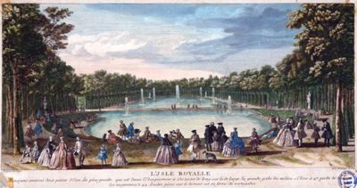 7FI35 : L&#8217;ile royale de Versailles. Gravure, sans date [fin 18ème siècle]